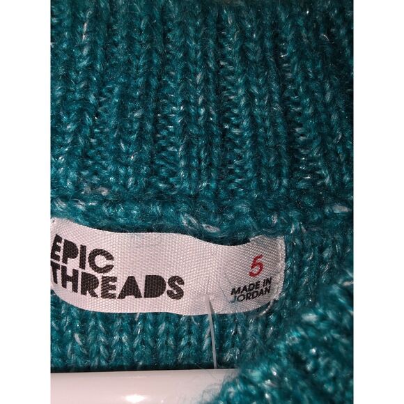 Epic Threads Girls Cable Knit Sweater Teal Size 5 NWT - Picture 8 of 8